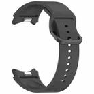 For Samsung Galaxy Watch 7 Solid Color Colorful Buckle Quick Release Silicone Watch Band(Dark Gray) - 3