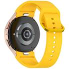 For Samsung Galaxy Watch 7 40 / 44mm Solid Color Colorful Buckle Quick Release Silicone Watch Band(Yellow) - 2