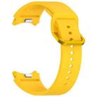 For Samsung Galaxy Watch 7 40 / 44mm Solid Color Colorful Buckle Quick Release Silicone Watch Band(Yellow) - 3