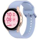 For Samsung Galaxy Watch FE Solid Color Colorful Buckle Quick Release Silicone Watch Band(Light Blue) - 1
