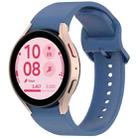 For Samsung Galaxy Watch FE 40mm Solid Color Colorful Buckle Quick Release Silicone Watch Band(Blue) - 1