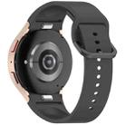 For Samsung Galaxy Watch FE Solid Color Colorful Buckle Quick Release Silicone Watch Band(Dark Gray) - 2