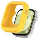 For Huawei Watch Fit3 Solid Color Silicone Watch Protective Case(Yellow) - 1