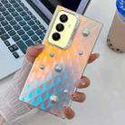 For Samsung Galaxy A15 5G Electroplating Pearl Laser Texture TPU Phone Case(Plaid) - 1