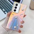 For Samsung Galaxy A55 5G Electroplating Pearl Laser Texture TPU Phone Case(CD Stripes) - 1