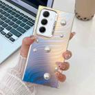 For Samsung Galaxy A55 5G Electroplating Pearl Laser Texture TPU Phone Case(Water Ripples) - 1