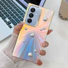 For Samsung Galaxy A25 5G Electroplating Pearl Laser Texture TPU Phone Case(CD Stripes) - 1