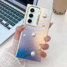 For Samsung Galaxy S23 FE 5G Electroplating Pearl Laser Texture TPU Phone Case(Water Ripples) - 1