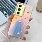 For Samsung Galaxy A34 5G Electroplating Pearl Laser Texture TPU Phone Case(CD Stripes) - 1
