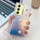 For Samsung Galaxy A34 5G Electroplating Pearl Laser Texture TPU Phone Case(Water Ripples) - 1