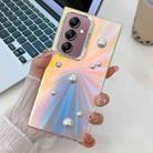 For Samsung Galaxy A14 5G Electroplating Pearl Laser Texture TPU Phone Case(CD Stripes) - 1