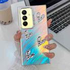 For Samsung Galaxy A15 5G Electroplating 4-Heart Laser Texture TPU Phone Case(Running Water) - 1