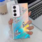 For Samsung Galaxy A35 5G Electroplating 4-Heart Laser Texture TPU Phone Case(Running Water) - 1