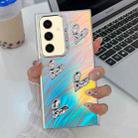 For Samsung Galaxy S24+ 5G Electroplating 4-Heart Laser Texture TPU Phone Case(Running Water) - 1