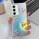 For Samsung Galaxy S23 FE 5G Electroplating 4-Heart Laser Texture TPU Phone Case(Water Ripples) - 1