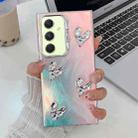 For Samsung Galaxy A54 5G Electroplating 4-Heart Laser Texture TPU Phone Case(Feather Yarn) - 1