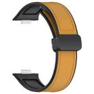 For Huawei Watch Fit 3 Folding Buckle Silicone Fitted Leather Watch Band(Brown) - 2