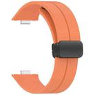 For Huawei Watch Fit3 Magnetic Folding Buckle Silicone Watch Band(Orange) - 2