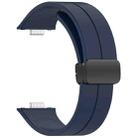 For Huawei Watch Fit3 Magnetic Folding Buckle Silicone Watch Band(Midnight Blue) - 2