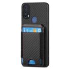 For Motorola Moto E20 / E30 Carbon Fiber Vertical Flip Wallet Stand Phone Case(Black) - 2