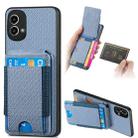 For Motorola Moto G Stylus 5G 2024 Carbon Fiber Vertical Flip Wallet Stand Phone Case(Blue) - 1