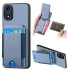 For Motorola Moto G Play 2024  5G Carbon Fiber Vertical Flip Wallet Stand Phone Case(Blue) - 1