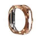 For Samsung Galaxy Watch Ultra 47mm Full Hollow Out TPU Electroplated Watch Protective Case(Rose Gold) - 1