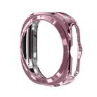 For Samsung Galaxy Watch Ultra 47mm Hollow Out TPU Electroplated Watch Protective Case(Pink) - 1