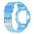 For Samsung Galaxy Watch FE 40mm Armored TPU Integrated Watch Band(Transparent Blue) - 3