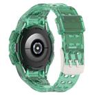 For Samsung Galaxy Watch FE 40mm Armored TPU Integrated Watch Band(Transparent Green) - 2