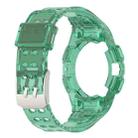 For Samsung Galaxy Watch FE 40mm Armored TPU Integrated Watch Band(Transparent Green) - 3