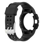 For Samsung Galaxy Watch FE 40mm Armored TPU Integrated Watch Band(Black) - 3