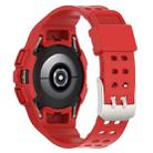 For Samsung Galaxy Watch FE 40mm Armored TPU Integrated Watch Band(Red) - 2