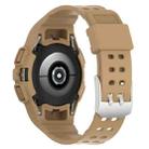 For Samsung Galaxy Watch FE 40mm Armored TPU Integrated Watch Band(Coffee) - 2