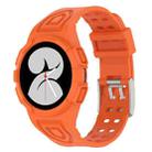 For Samsung Galaxy Watch FE 40mm Armored TPU Integrated Watch Band(Orange) - 1