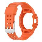 For Samsung Galaxy Watch FE 40mm Armored TPU Integrated Watch Band(Orange) - 3