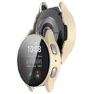 For Samsung Galaxy Watch 7 44mm PC+Tempered Film Integrated Waterproof Watch Protective Case(Ivory) - 3