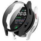 For Samsung Galaxy Watch 7 44mm PC+Tempered Film Integrated Waterproof Watch Protective Case(Matte Black) - 1