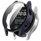 For Samsung Galaxy Watch 7 40mm PC+Tempered Film Integrated Waterproof Watch Protective Case(Dark Blue) - 1