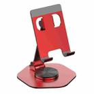 YY-020 360 Degree Rotation Folding Aluminum Alloy Tablet Phone Bracket(Red) - 1