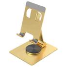 YY-022 360 Degree Rotation Aluminum Alloy Desktop Phone Tablet Holder(Gold) - 1