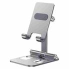 YY-003 Foldable Aluminum Alloy Desktop Tablet Phone Holder(Grey) - 1