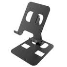 YY-026 Foldable Aluminum Alloy Desktop Phone Stand(Black) - 1