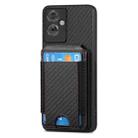 For OPPO A58 4G Carbon Fiber Vertical Flip Wallet Stand Phone Case(Black) - 2