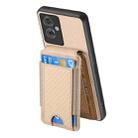 For OPPO Reno8 T 4G Carbon Fiber Vertical Flip Wallet Stand Phone Case(Khaki) - 3