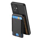 For OPPO Reno7 4G Carbon Fiber Vertical Flip Wallet Stand Phone Case(Black) - 3