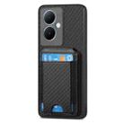 For vivo iQOO 12 Carbon Fiber Vertical Flip Wallet Stand Phone Case(Black) - 2