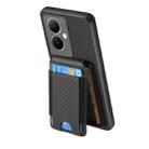 for vivo V29 Lite/Y78+ Carbon Fiber Vertical Flip Wallet Stand Phone Case(Black) - 3