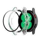 For Samsung Galaxy Watch FE 40mm PC + Tempered Glass Film Integrated Watch Protective Case(Transparent) - 1
