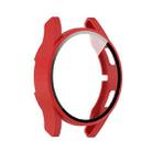 For Samsung Galaxy Watch FE 40mm PC + Tempered Glass Film Integrated Watch Protective Case(Red) - 2